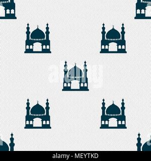 Türkische Architektur, Moschee unterzeichnen. Nahtlose Muster mit geometrischen Struktur. Vector Illustration Stock Vektor