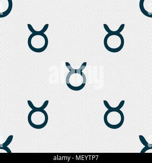 Taurus unterzeichnen. Nahtlose Muster mit geometrischen Struktur. Vector Illustration Stock Vektor