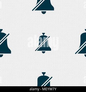 Keine Klingel, Verbot Symbol unterzeichnen. Nahtlose Muster mit geometrischen Struktur. Vector Illustration Stock Vektor