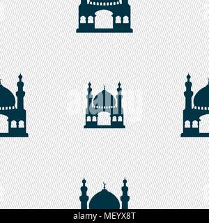Türkische Architektur, Moschee unterzeichnen. Nahtlose Muster mit geometrischen Struktur. Vector Illustration Stock Vektor