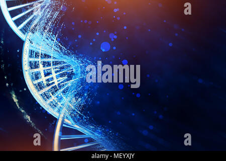 Menschliche DNA-Helix Strand abstrakte konzeptuelle Abbildung Stockfoto