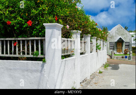 Einzigartige Bermudian home Die von Harbour pilot James "Jimmy" Darrell besessen worden war. Er war ein befreite Sklaven, der dieses Haus in Kürze gekauft, nachdem er fr war Stockfoto