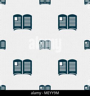Zeitung Symbol unterzeichnen. Nahtlose Muster mit geometrischen Struktur. Vector Illustration Stock Vektor