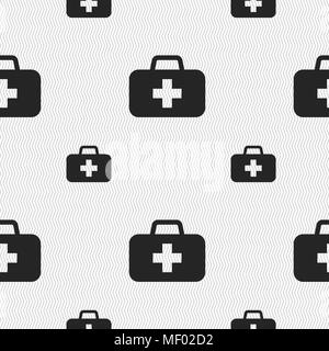 Medizin Brust Symbol unterzeichnen. Nahtlose Muster mit geometrischen Struktur. Vector Illustration Stock Vektor