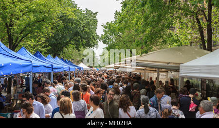 Sant Jordi Tag, am 23. April 2018 feierten. Barcelona, Katalonien, Spanien Stockfoto