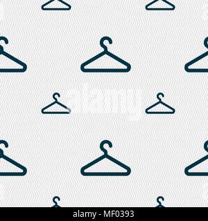 Kleiderbügel Symbol unterzeichnen. Nahtlose Muster mit geometrischen Struktur. Vector Illustration Stock Vektor