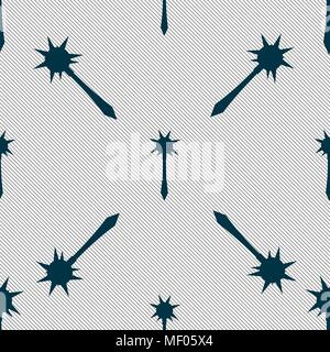 Mace Symbol unterzeichnen. Nahtlose Muster mit geometrischen Struktur. Vector Illustration Stock Vektor