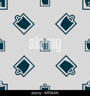 Blatt Papier Symbol unterzeichnen. Nahtlose Muster mit geometrischen Struktur. Vector Illustration Stock Vektor