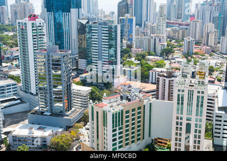 Die moderne Skyline der Stadt Antenne, Panama City Stockfoto