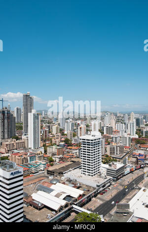 Panama City, Panama - März 2018: Luftbild Skyline von Panama City. Stockfoto