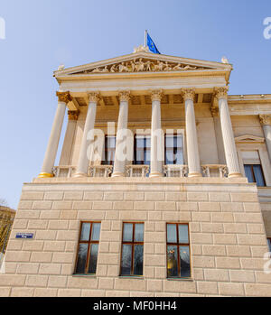 Österreichisches Parlament, Wien, Österreich. Der Architekt verantwortlich für die griechischen Revival Stil war Theophil Edvard Hansen. Stockfoto