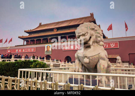 Das Tian'anmen Tor; Peking, China Stockfoto