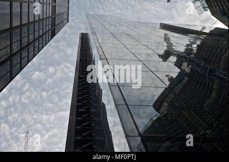 Londons Skyline der Wolkenkratzer und ändern Stockfoto