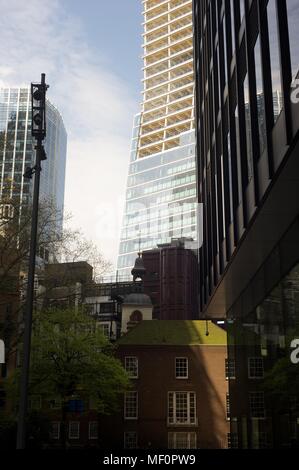 Londons Skyline der Wolkenkratzer und ändern Stockfoto