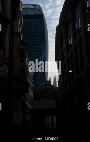 Londons Skyline der Wolkenkratzer und ändern Stockfoto