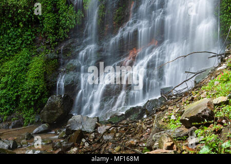 Baiyu fällt, beinan Township, Taitung, Taiwan. Über 50 Meter hoch, in Strömen eine steile Felswand, Kaskaden aus Berg, phytoncides in Luft Stockfoto