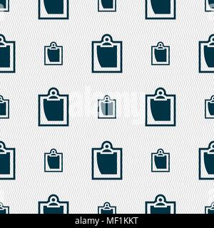 Blatt Papier Symbol unterzeichnen. Nahtlose Muster mit geometrischen Struktur. Vector Illustration Stock Vektor