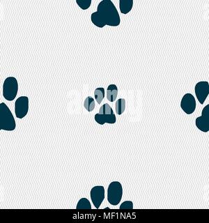 Trace hunde Icon Anmelden. Nahtlose Muster mit geometrischen Struktur. Vector Illustration Stock Vektor