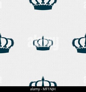 Krone Symbol unterzeichnen. Nahtlose Muster mit geometrischen Struktur. Vector Illustration Stock Vektor
