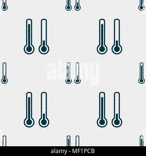 Thermometer temperatur Symbol unterzeichnen. Nahtlose Muster mit geometrischen Struktur. Vector Illustration Stock Vektor