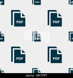 Datei PDF-Symbol. Nahtlose Muster mit geometrischen Struktur. Vector Illustration Stock Vektor