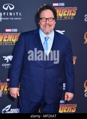 Los Angeles, Kalifornien, USA. 23. April 2018. Jon Favreau 075 besucht die Premiere von Disney und Marvel "Avengers: Infinity Krieg" am 23. April 2018 in Los Angeles, Kalifornien. Credit: Tsuni/USA/Alamy leben Nachrichten Stockfoto