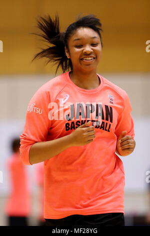 Ajinomoto National Training Center, Tokyo, Japan. 24 Apr, 2018. Monica Okoye (JPN), 24. April 2018 - Basketball: Japans Frauen Nationalteam Trainingslager für den Asian Games 2018 und der FIBA Basketball der Frauen-WM 2018 an Ajinomoto National Training Center, Tokyo, Japan. Credit: Naoki Nishimura/LBA SPORT/Alamy leben Nachrichten Stockfoto