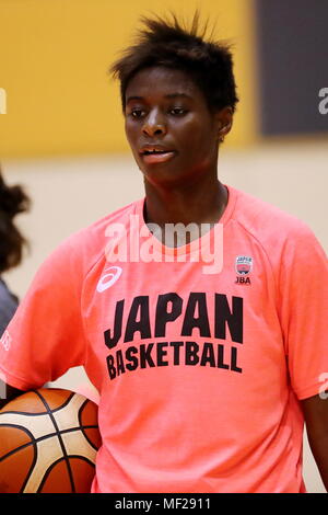 Ajinomoto National Training Center, Tokyo, Japan. 24 Apr, 2018. Evelyn Mawuli (JPN), 24. April 2018 - Basketball: Japans Frauen Nationalteam Trainingslager für den Asian Games 2018 und der FIBA Basketball der Frauen-WM 2018 an Ajinomoto National Training Center, Tokyo, Japan. Credit: Naoki Nishimura/LBA SPORT/Alamy leben Nachrichten Stockfoto