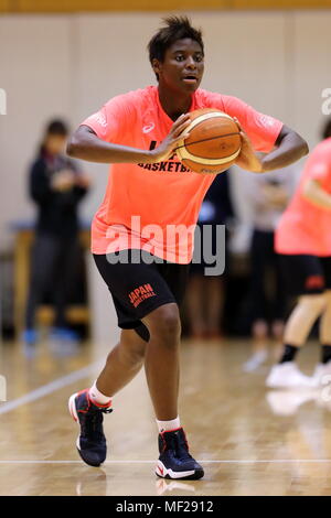 Ajinomoto National Training Center, Tokyo, Japan. 24 Apr, 2018. Evelyn Mawuli (JPN), 24. April 2018 - Basketball: Japans Frauen Nationalteam Trainingslager für den Asian Games 2018 und der FIBA Basketball der Frauen-WM 2018 an Ajinomoto National Training Center, Tokyo, Japan. Credit: Naoki Nishimura/LBA SPORT/Alamy leben Nachrichten Stockfoto