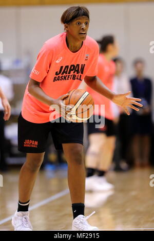 Ajinomoto National Training Center, Tokyo, Japan. 24 Apr, 2018. / Stephanie Mawuli (JPN), 24. April 2018 - Basketball: Japans Frauen Nationalteam Trainingslager für den Asian Games 2018 und der FIBA Basketball der Frauen-WM 2018 an Ajinomoto National Training Center, Tokyo, Japan. Credit: Naoki Nishimura/LBA SPORT/Alamy leben Nachrichten Stockfoto