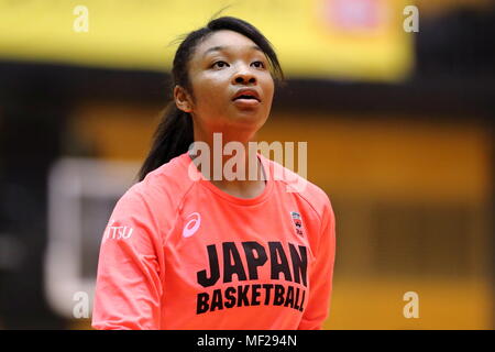 Ajinomoto National Training Center, Tokyo, Japan. 24 Apr, 2018. Monica Okoye (JPN), 24. April 2018 - Basketball: Japans Frauen Nationalteam Trainingslager für den Asian Games 2018 und der FIBA Basketball der Frauen-WM 2018 an Ajinomoto National Training Center, Tokyo, Japan. Credit: Naoki Nishimura/LBA SPORT/Alamy leben Nachrichten Stockfoto