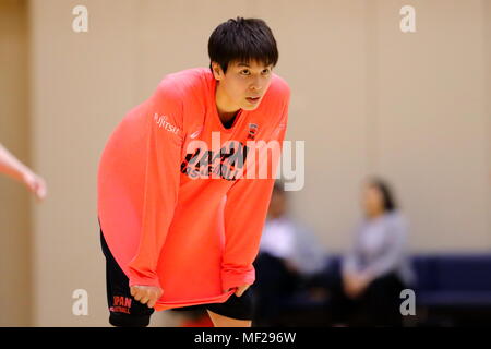 Ajinomoto National Training Center, Tokyo, Japan. 24 Apr, 2018. Ramu Tokashiki (JPN), 24. April 2018 - Basketball: Japans Frauen Nationalteam Trainingslager für den Asian Games 2018 und der FIBA Basketball der Frauen-WM 2018 an Ajinomoto National Training Center, Tokyo, Japan. Credit: Naoki Nishimura/LBA SPORT/Alamy leben Nachrichten Stockfoto