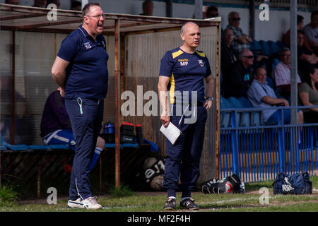 Port Talbot Stadt 1-3 Llanelli Stadt. 21/4/18. Stockfoto