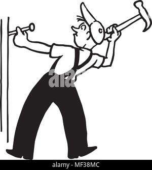 Heimwerker - Retro Clipart Illustration Stock Vektor