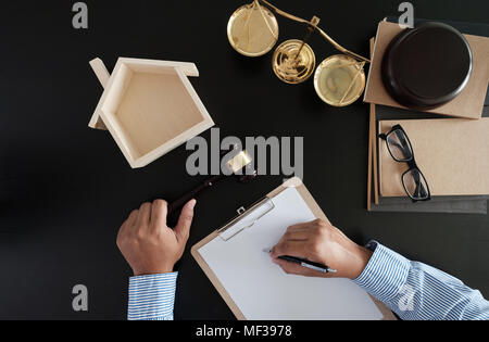 Schutz Verordnung home Versicherung, Recht und Gerechtigkeit Stockfoto