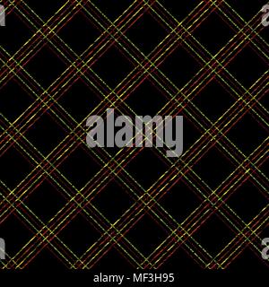 Endlose vector Pattern mit karierten Stoff. Einfache karierten Vorlage. Pinselstriche. Muster füllt. Zusammenfassung Hintergrund. Grunge Tartan. Plain karierten b Stock Vektor