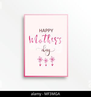 Happy Mother's Day - Hand gezeichnet Kalligraphie Phrasen. Urlaub Beschriftung für Karte, Poster, Banner, Scrapbook, Home Decor, drucken Textil. Vektor Tinte krank Stock Vektor