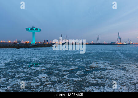 Deutschland, Hamburg, Hafencity, Baakenhoefts, Leuchtturm Null, Residential Tower Stockfoto