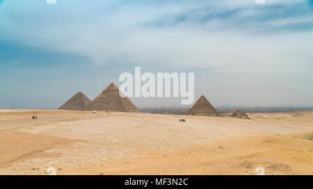Ägypten, Giza, Gizeh Pyramide Komplex Stockfoto