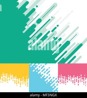 Abstrakte Rosa, Grün, Gelb, Blau abgerundeten Linien Halftone Übergang Hintergrund. Vector Illustration Stock Vektor