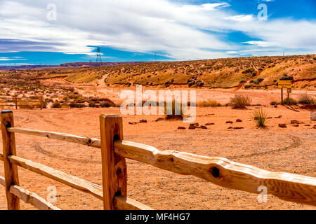 Wüste in der Umgebung Antelope Canyon in Arizona, USA Stockfoto