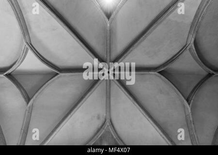 Decke im Kirchenschiff des Doms St. Martin's in Bratislava. Stockfoto