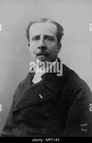 Portrait von Paul Deroulede (1846-1914), französischer Schriftsteller, Stellvertretender - Fotografie von Eugene Pirou (1841-1909) Stockfoto