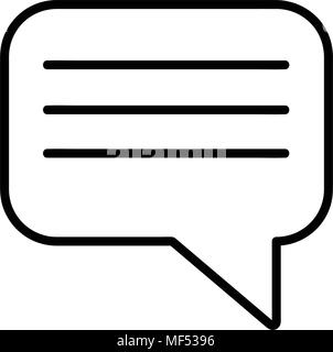 Chat übersicht Symbol, Vektor Symbol auf weißem Hintergrund Stock Vektor