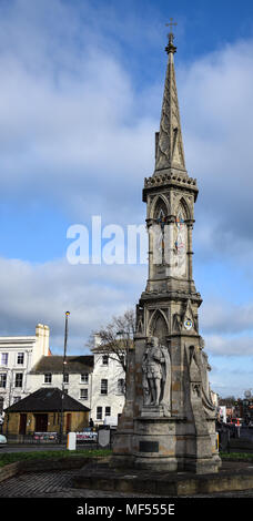 Banbury, Großbritannien - 29 November 2017: Das Denkmal als Banbury Cross Stockfoto