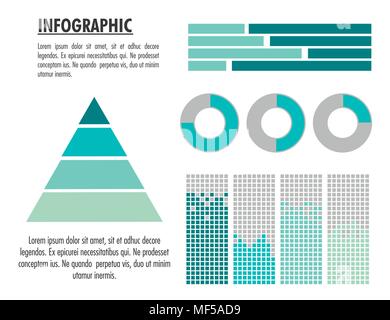 Infografik mit Statistiken design Stock Vektor