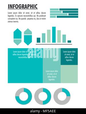 Infografik mit Statistiken design Stock Vektor