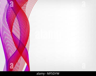 Abstract vector winkte Linie Hintergrund - Rot und Violett Stock Vektor