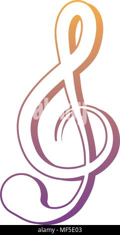 Musical note Symbol auf weißem Hintergrund, Vector Illustration Stock Vektor