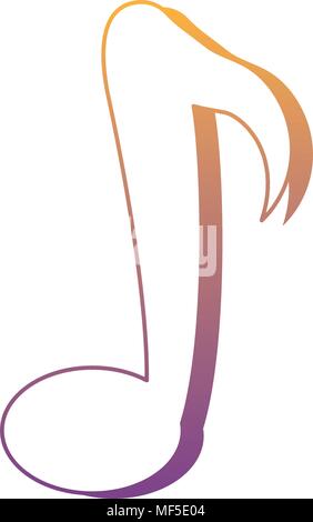 Musical note Symbol auf weißem Hintergrund, Vector Illustration Stock Vektor